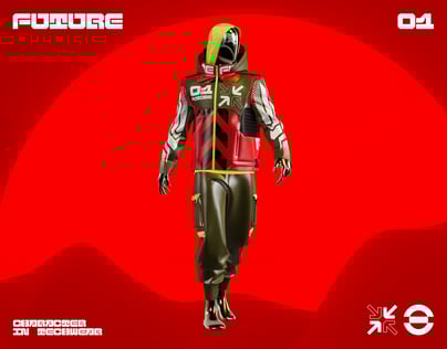 Urban Outfit with Coat and Cargo Pant. 3D mockup. ProVisual.