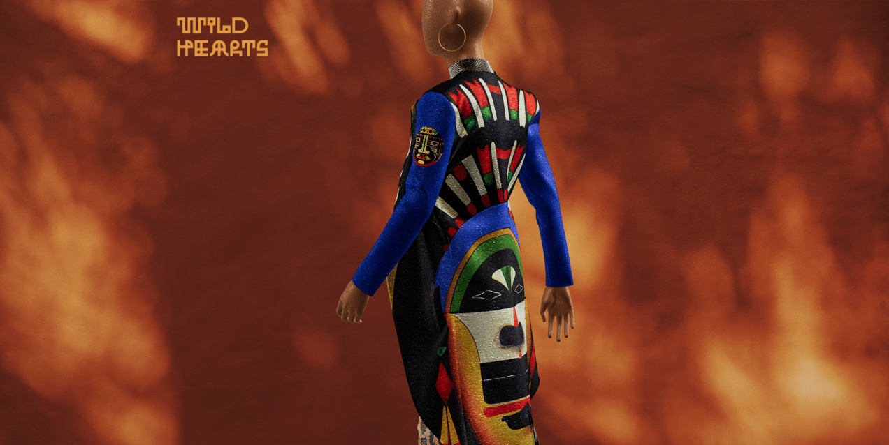 Outfit with Dresscoat and Jewellery, 3D model. ProVisual.