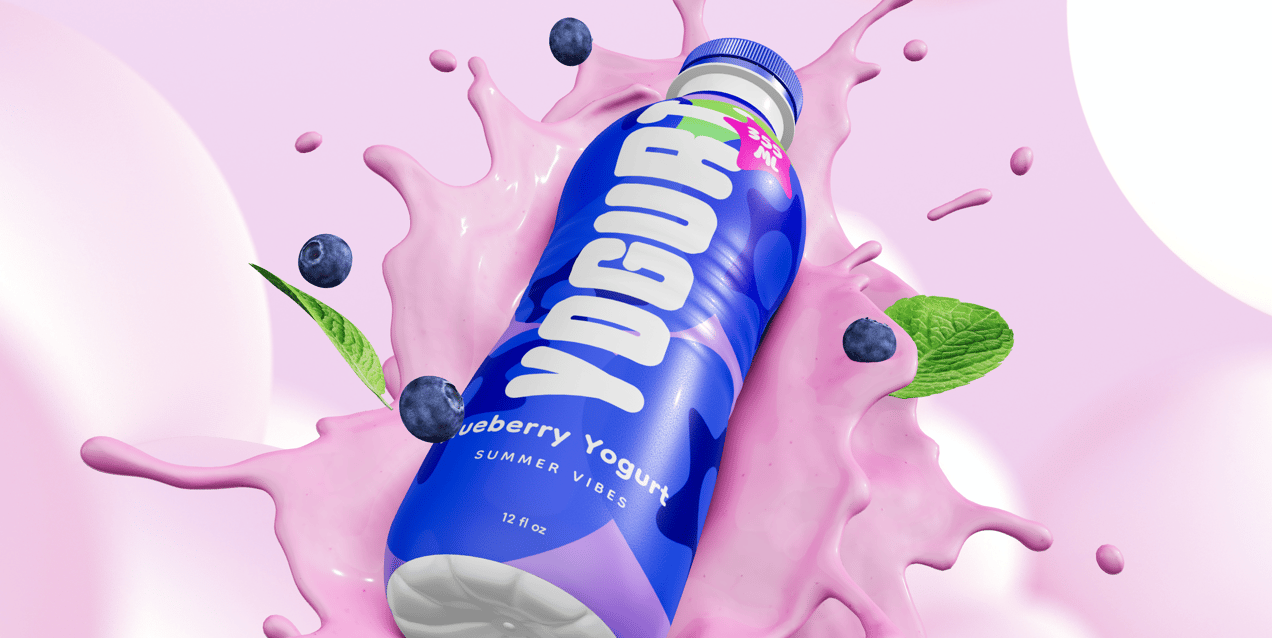 ProVisual — Bottle with Splash 3D mockup and 3D model - see every detail and customize online
