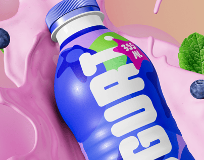 ProVisual — Bottle with Splash 3D mockup and 3D model - see every detail and customize online