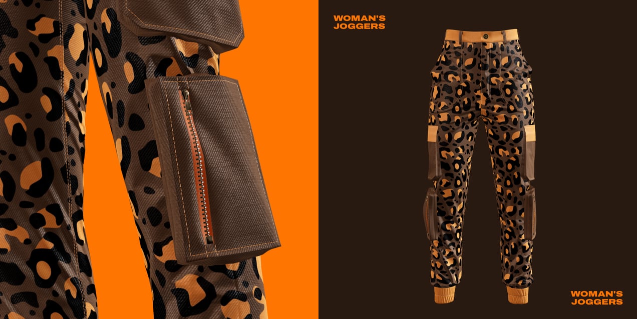 Woman's Jeans 3D mockup. Create presentations using Online Mockup Generator.
