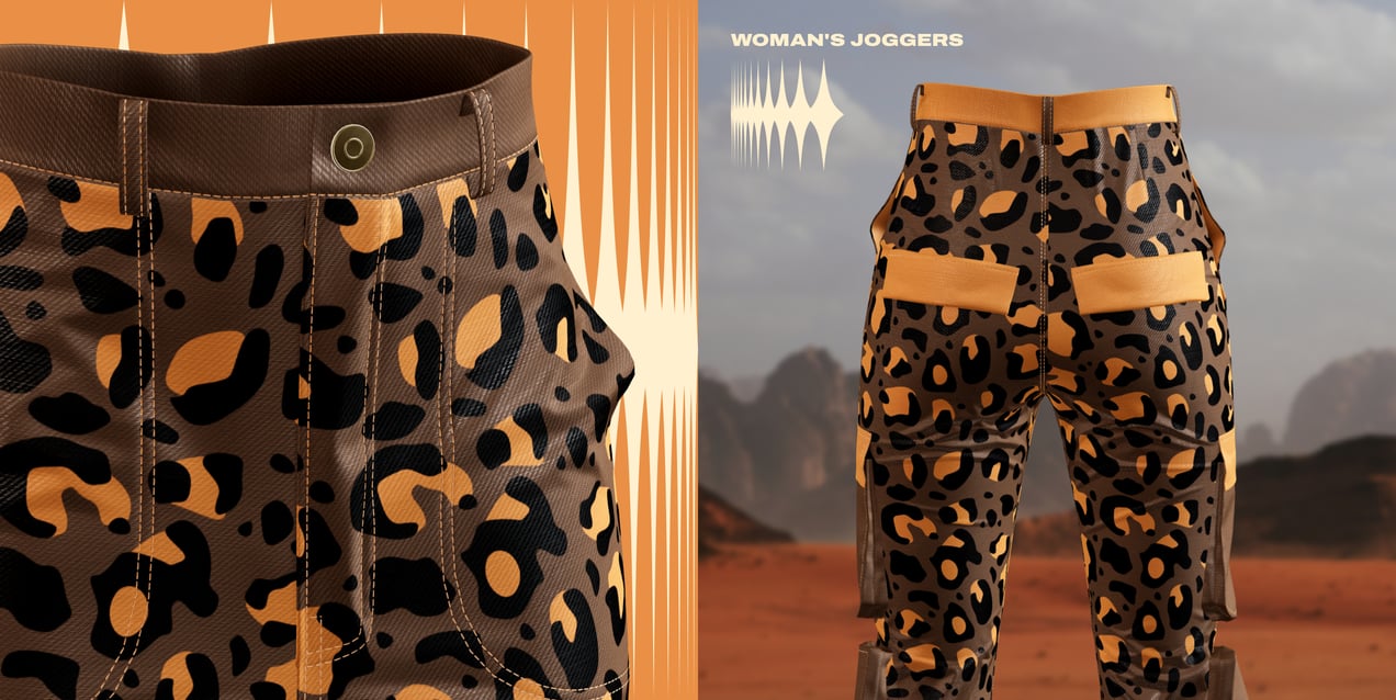 Woman's Jeans 3D mockup. Create presentations using Online Mockup Generator.
