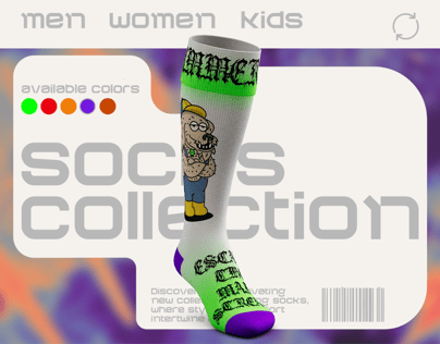 ProVisual — Over Half Sock 3D mockup and 3D model - create your perfect project online