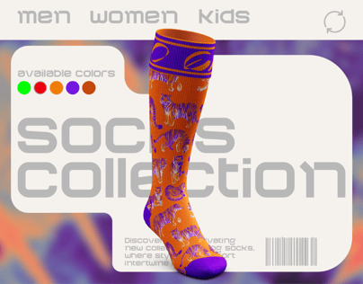 ProVisual — Over Half Sock 3D mockup and 3D model - create your perfect project online