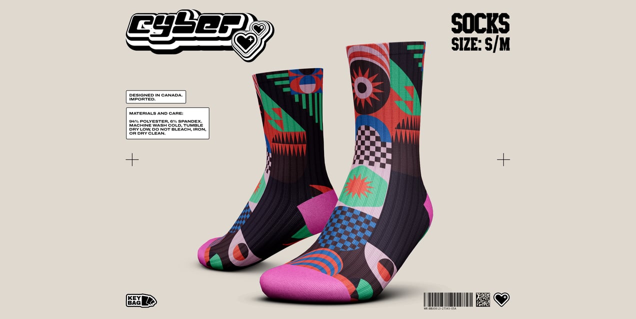 ProVisual — Quarter Crew Sock 3D mockup