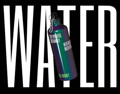 ProVisual — Aluminium Bottle with Carabiner 3D mockup