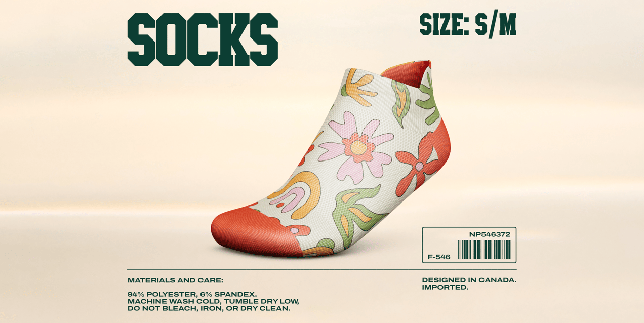 ProVisual —   No Show Tab Sock 3D mockup and 3D model - see every detail and customize online