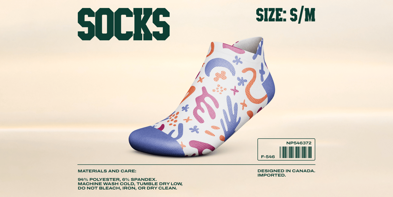 ProVisual —   No Show Tab Sock 3D mockup and 3D model - see every detail and customize online