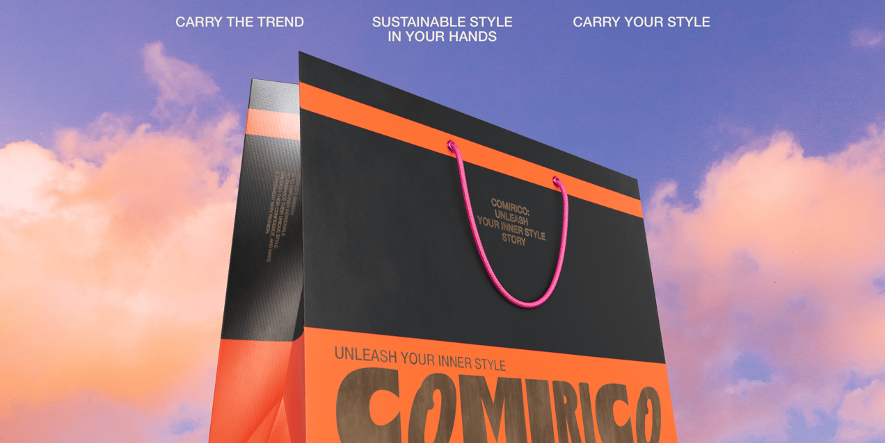 ProVisual —  Landscape Paper Bag 3D mockup and 3D model - see every detail and customize online