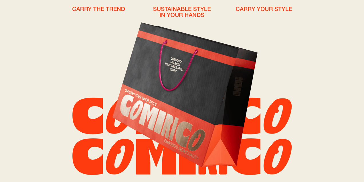 ProVisual —  Landscape Paper Bag 3D mockup and 3D model - see every detail and customize online