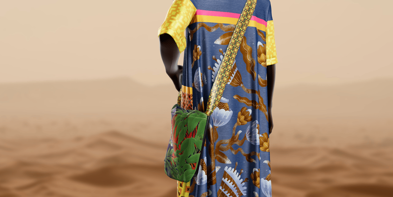 ProVisual — Character in Loose Trousers Overall with Bag 3D mockup and 3D model - create your perfect project online