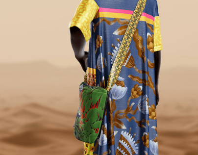 ProVisual — Character in Loose Trousers Overall with Bag 3D mockup and 3D model - create your perfect project online