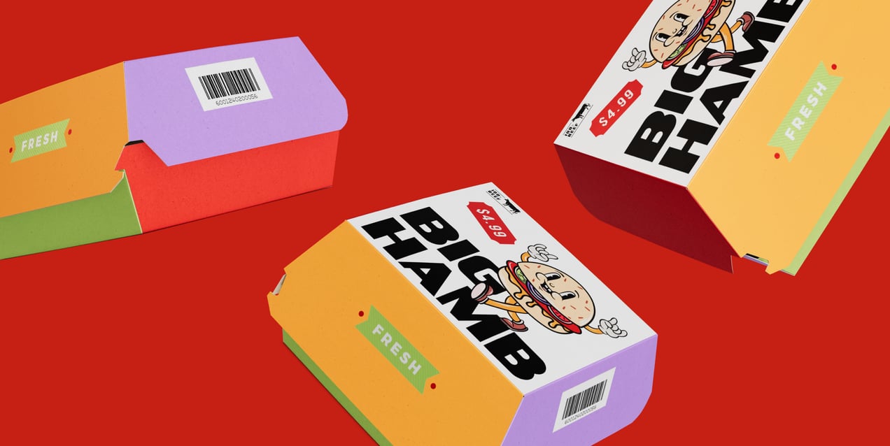 ProVisual — Burger Box 3D mockup and 3D model - create your perfect project online