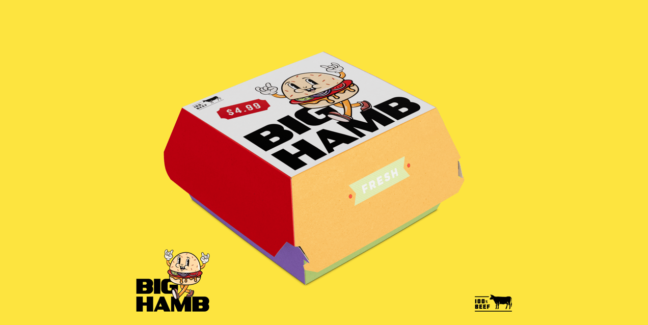 ProVisual — Burger Box 3D mockup and 3D model - create your perfect project online