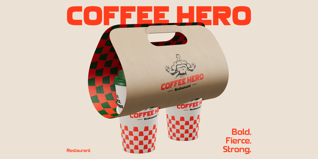 ProVisual — Two Coffee Cups in Carrier 3D mockup and 3D model - see every detail and customize online