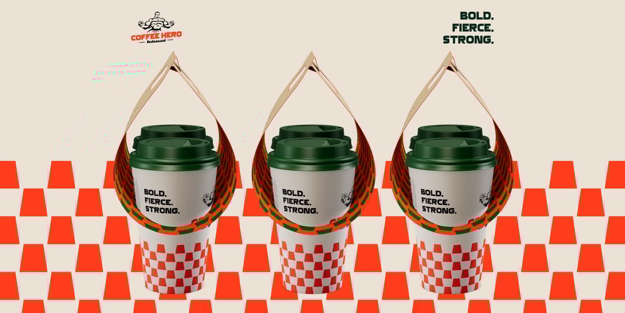 ProVisual — Two Coffee Cups in Carrier 3D mockup and 3D model - see every detail and customize online