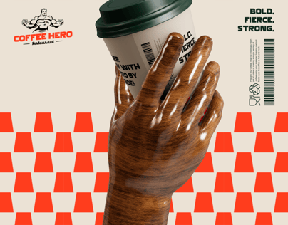 ProVisual — Coffee Cup with Hand 3D mockup and 3D model - see every detail and customize online