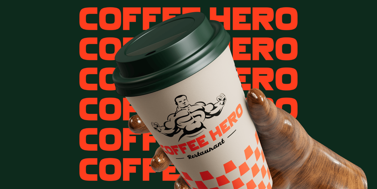 ProVisual — Coffee Cup with Hand 3D mockup and 3D model - see every detail and customize online