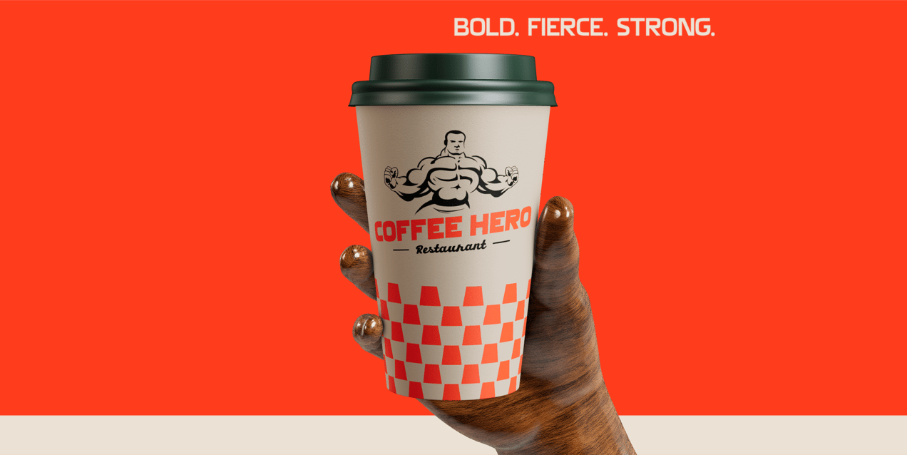 ProVisual — Coffee Cup with Hand 3D mockup