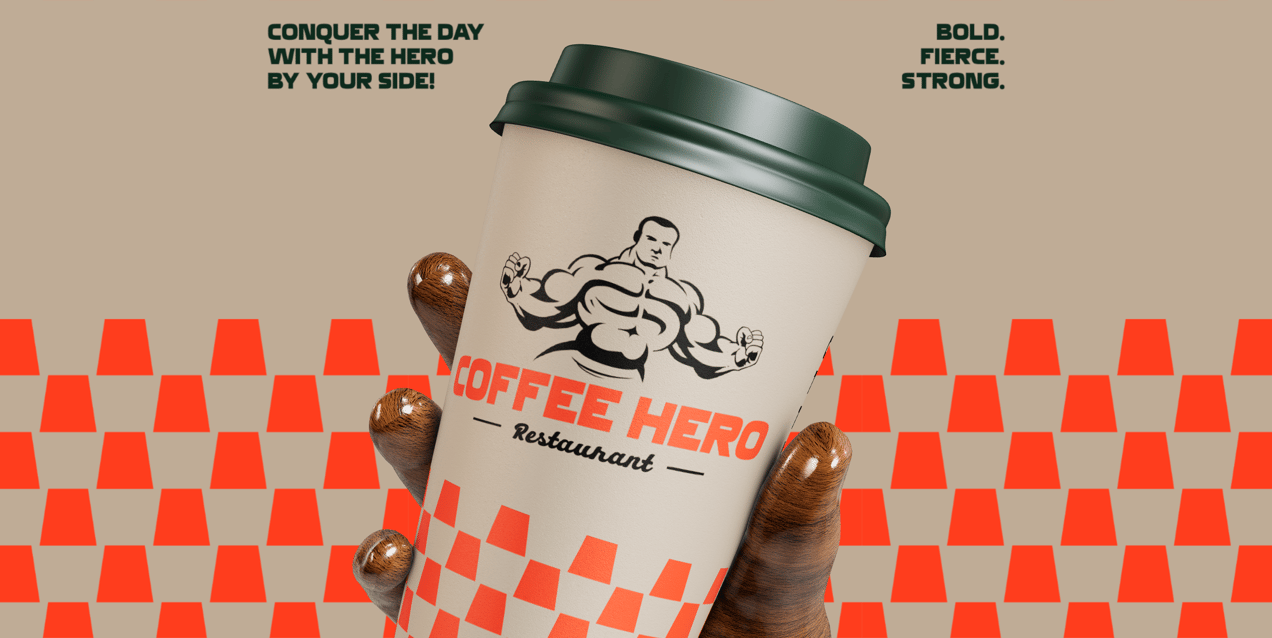 ProVisual — Coffee Cup with Hand 3D mockup and 3D model - see every detail and customize online