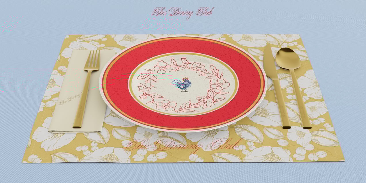 Plate & Cutlery Set 3D Mockup, 3D model. ProVisual. 
