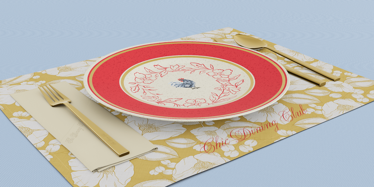Plate & Cutlery Set 3D Mockup, 3D model. ProVisual. 
