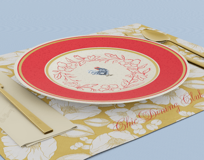 Plate & Cutlery Set 3D Mockup, 3D model. ProVisual. 