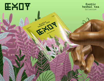 Sachet with Hand. 3D model. ProVisual.