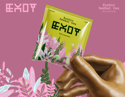 Sachet with Hand. 3D model. ProVisual.