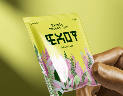 Sachet with Hand. 3D model. ProVisual.