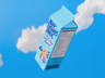 Free Milk carton 3D mockup. Create presentations using Online Mockup Generator.