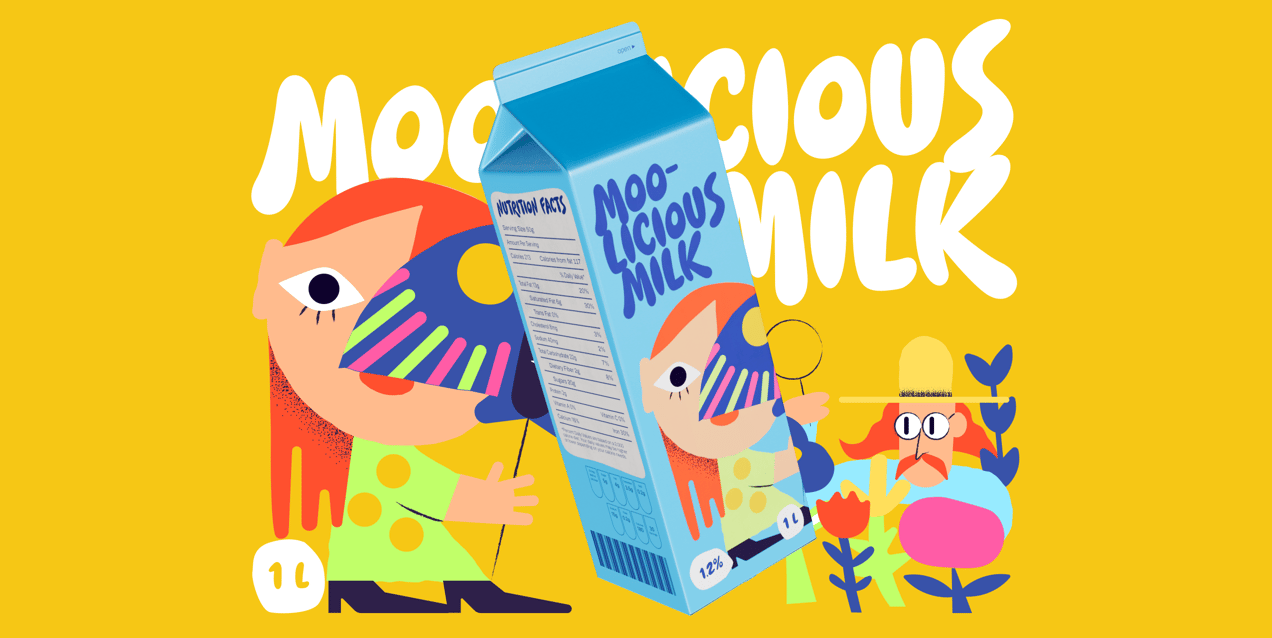 ProVisual — Milk carton mockup 1L 3D mockup