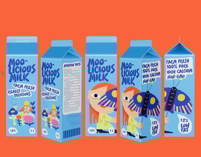 Free Milk carton 3D mockup. Create presentations using Online Mockup Generator.