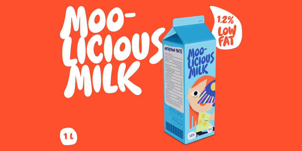 Free Milk carton 3D mockup. Create presentations using Online Mockup Generator.