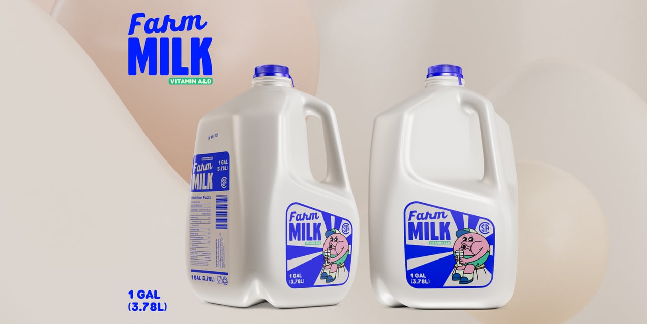 Free 3D Milk Mockup. Create a captivating presentation using the Online Mockup Generator.