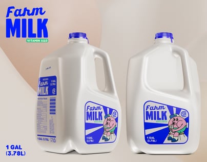 Free 3D Milk Mockup. Create a captivating presentation using the Online Mockup Generator.