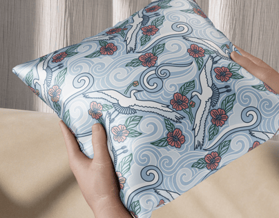 Square Pillow with Hands. 3D model. ProVisual.