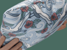 Square Pillow with Hands. 3D model. ProVisual.