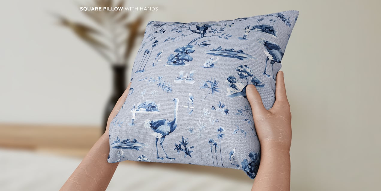 ProVisual — Square Pillow with Hands 3D mockup