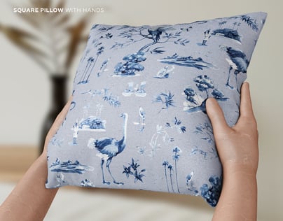 ProVisual — Square Pillow with Hands 3D mockup