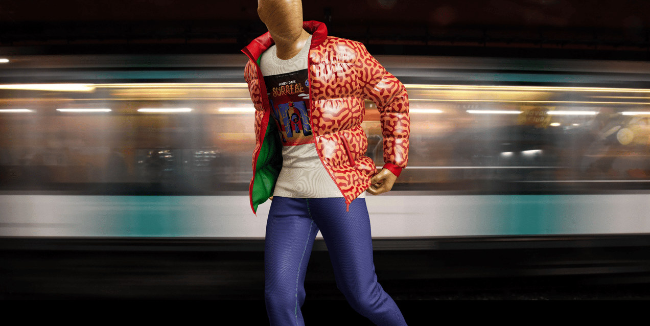 ProVisual — Casual Outfit with Puffer Jacket and Pants 3D mockup