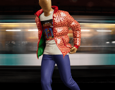 ProVisual — Casual Outfit with Puffer Jacket and Pants 3D mockup