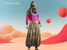 Free Hijab and Sweatshirt 3D mockup. Create presentations using Online Mockup Generator.