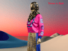 Free Hijab and Sweatshirt 3D mockup. Create presentations using Online Mockup Generator.