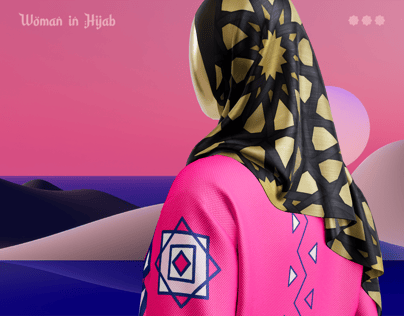 Free Hijab and Sweatshirt 3D mockup. Create presentations using Online Mockup Generator.