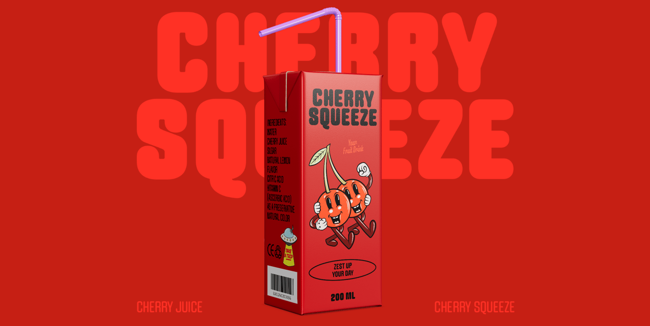 ProVisual — Opened 200ml Juice Box w/ Straw 3D mockup