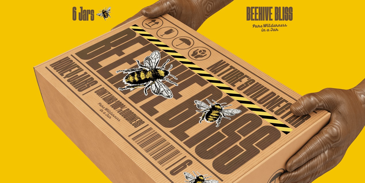 Carton Box with Hands. 3D model. ProVisual.