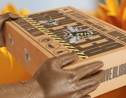Carton Box with Hands. 3D model. ProVisual.