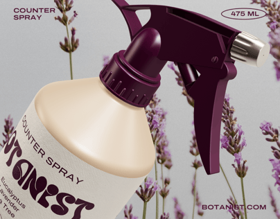 Plastic Spray Bottle 3D Mockup, 3D model. ProVisual. 
