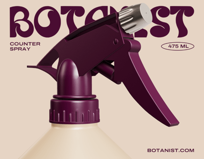 Plastic Spray Bottle 3D Mockup, 3D model. ProVisual. 